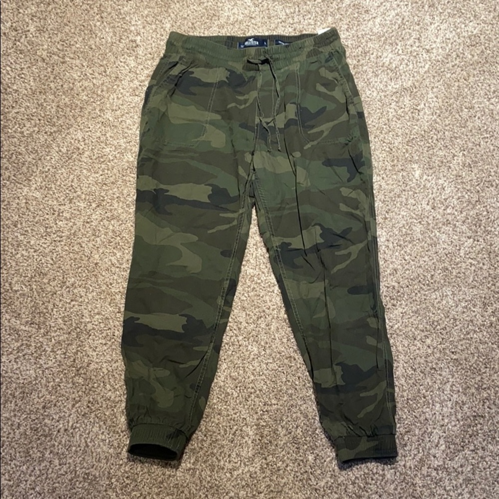 hollister camp pants high rise joggers